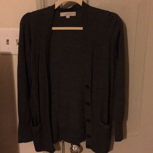Lightweight Charcoal Cardigan